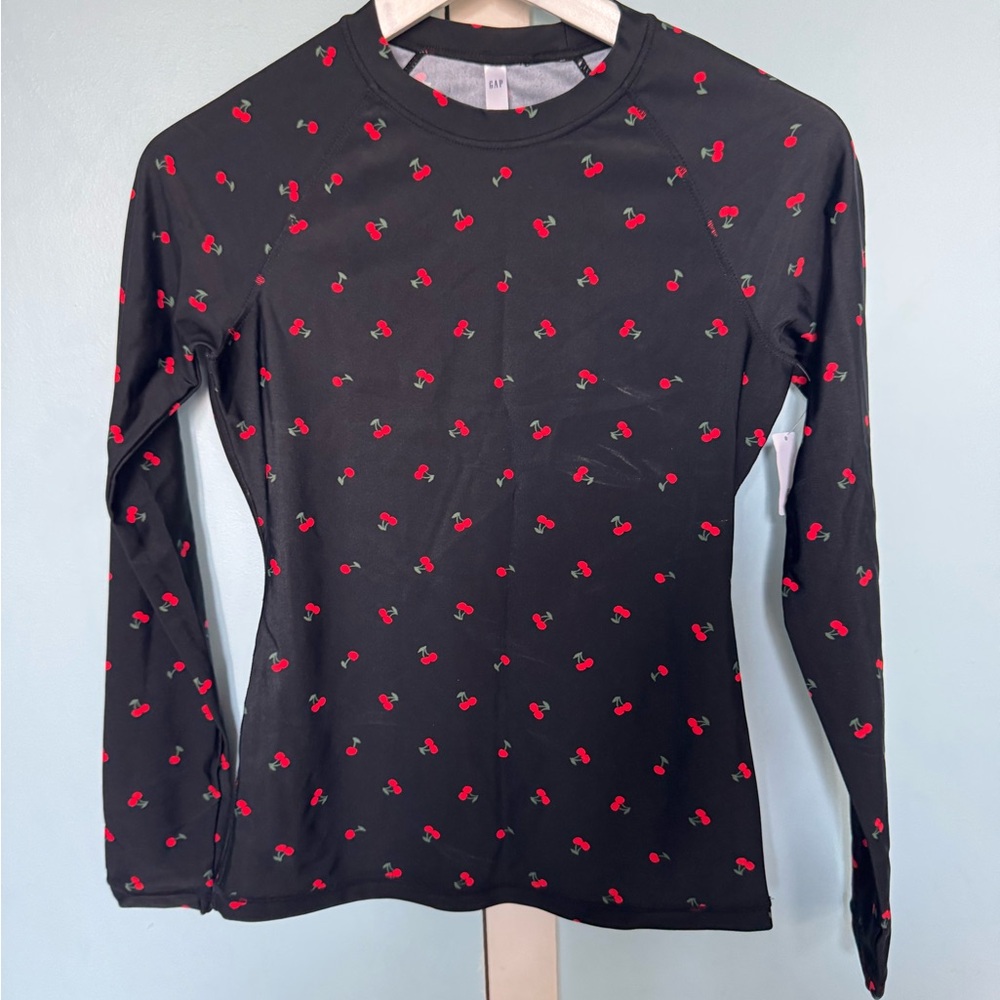 GAP Black Cherry Print Blouse